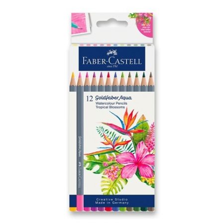 Pastelky Faber-Castell Goldfaber Aqua Tropical Blossoms - 12 ks