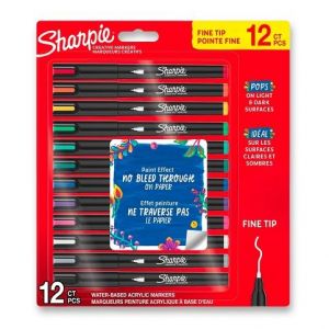 Akrylový popisovač Sharpie Acrylic Marker Bullet Fine - 12 ks