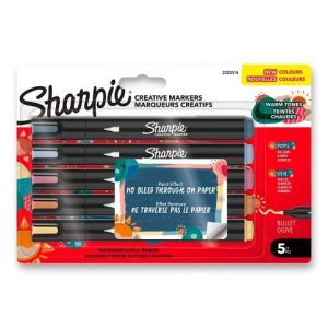 Akrylový popisovač Sharpie Acrylic Marker Bullet Fine Warm Tones - 5 ks