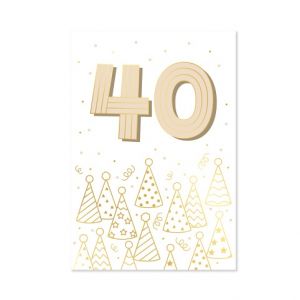 ALBI Přání k narozeninám - Zlatá ražba 40 let