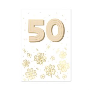 ALBI Přání k narozeninám - Zlatá ražba 50 let