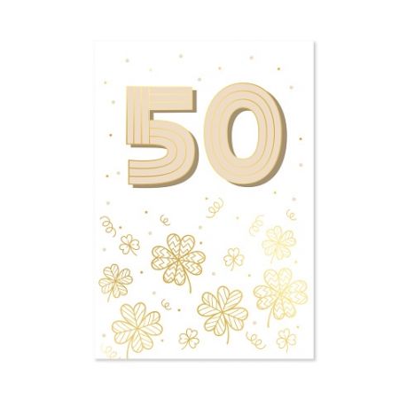 ALBI Přání k narozeninám - Zlatá ražba 50 let