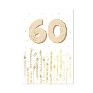 ALBI Přání k narozeninám - Zlatá ražba 60 let