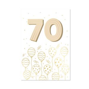 ALBI Přání k narozeninám - Zlatá ražba 70 let