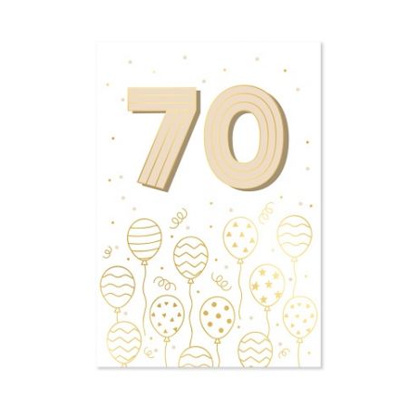 ALBI Přání k narozeninám - Zlatá ražba 70 let