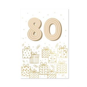 ALBI Přání k narozeninám - Zlatá ražba 80 let