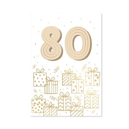 ALBI Přání k narozeninám - Zlatá ražba 80 let