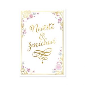 ALBI Svatební přání - Květinový rámeček