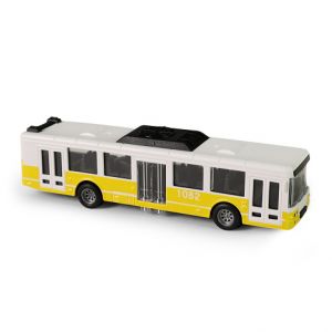 Autobus MHD žlutý 16 cm - otevírací dveře