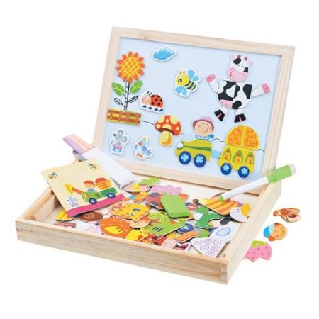 2Kids Toys Magnetická tabulka Farma 102 dílků