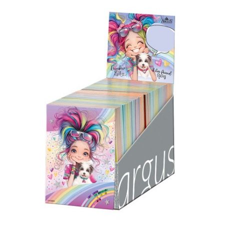 ARGUS Zápisník, blok pro děti Rainbow Ella 9x12 cm 11110426