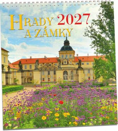Kalendář nástěnný Hrady a zámky 2027, 32cm x 34cm, KN342