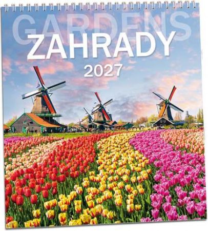 Kalendář nástěnný Zahrady 2027, 32cm x 34cm, KN355