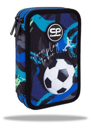 Penál 2 zipy Jumper vybavený - FOOTBALL Navy