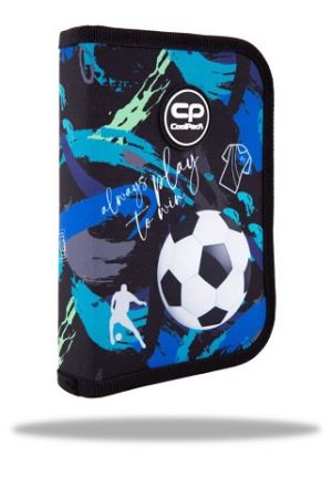 Penál Clipper 1 zip prázdný - Football Navy