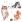 Ubrousky MAKI L (20ks) Warecolour Cats Playing with Yam