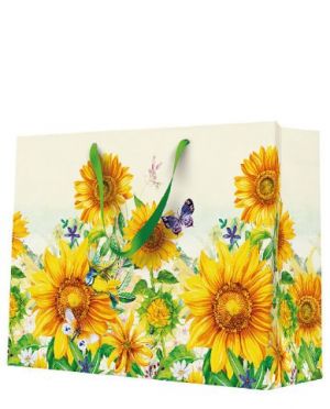 Papírová taška Paw velká podelná Wild Sunflowers