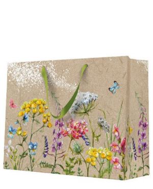 Papírová taška Paw velká podelná Meadow Flowers