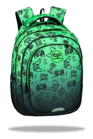 Školní batoh FAST 16" Game Over Gradient Green