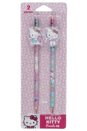 Tužka s gumou a figurkou Hello Kitty 2 ks na blistru vzor 3
