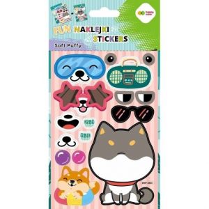 Samolepky 3D SOFT PUFFY FUN 11 x 20,5 cm - Psi