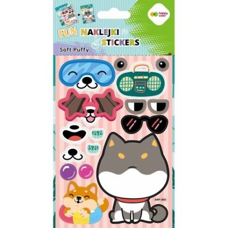 Samolepky 3D SOFT PUFFY FUN 11 x 20,5 cm - Psi