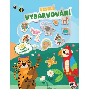 Veselé vybarvování A4 + samolepky - Zvířátka