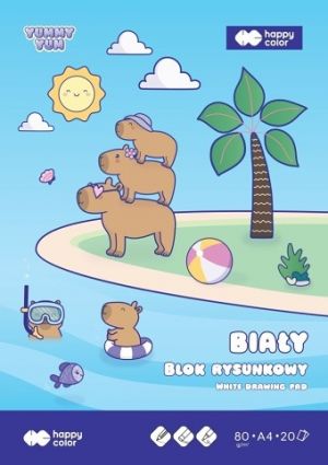 Blok na kreslení A4 Kapybara 80g/m2 20 archů