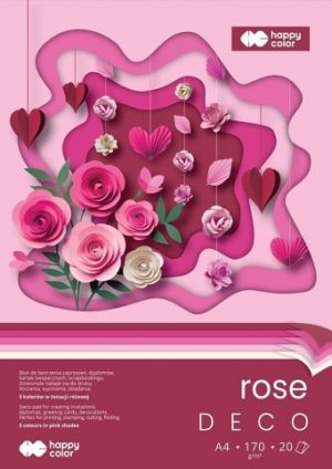 Blok A4 170g/m2 20l 5 barev DECO ROSE