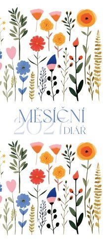 Diář měsíční potisk 2027, 8cm x 18cm, DM211