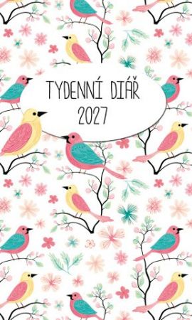 Diář týdenní potisk 2027, 9cm x 15cm, DT223
