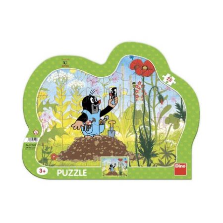 DINO Puzzle Krtek a kalhotky kontura 25 dílků deskové