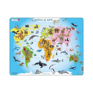 DINO ZVÍŘATA VE SVĚTĚ 28 d. EDU deskové puzzle