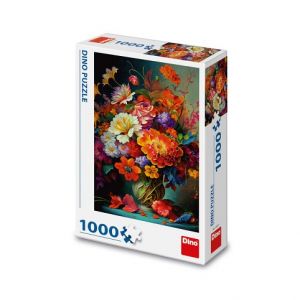 DINO Puzzle Květiny ve váze 1000 dílků