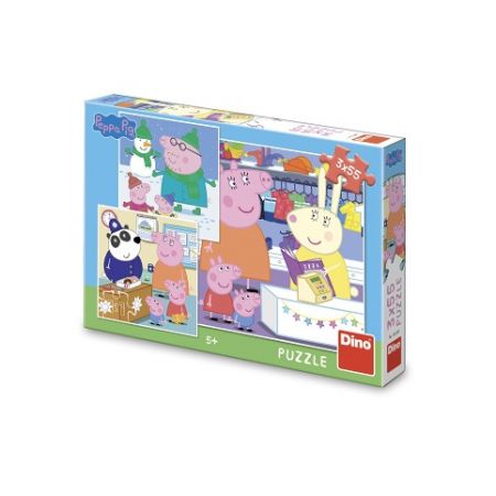 DINO Puzzle Peppa Pig: Veselé odpoledne 3x55 dílků
