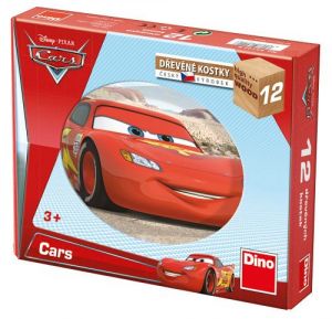 DINO Dřevěné kostky Cars ve světě – 12 kostek
