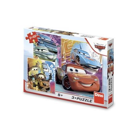 DINO Puzzle Cars kamarádi 3x55 dílků