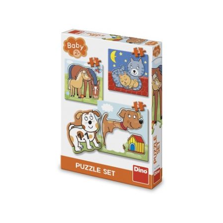 DINO Puzzle Zvířátka 3–5 dílků baby