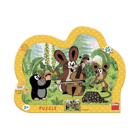 DINO Puzzle Krtek muzikant 25 dílků deskové