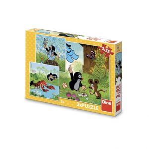 DINO Puzzle Krteček a kalhotky 3x55 dílků