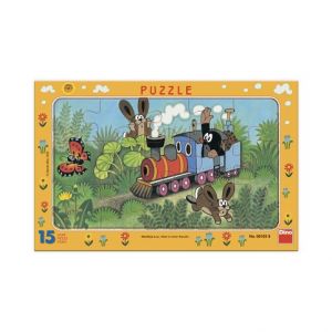 DINO Puzzle Krtek a lokomotiva 15 dílků deskové