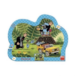 DINO Puzzle Krtek se žlutým autem 25 dílků deskové