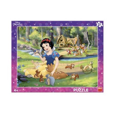 DINO Puzzle Sněhurka a zvířátka 40 dílků deskové