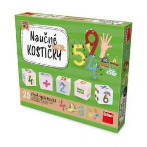 DINO Dřevěné kostky Čísla – 20 kostek
