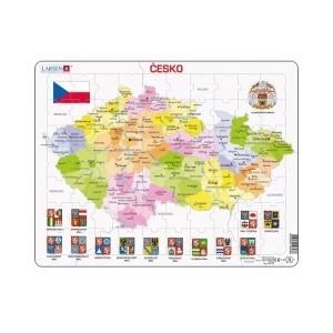 DINO ČESKÁ REPUBLIKA KRAJE 70 d. EDU deskové puzzle
