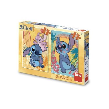 DINO Puzzle Zamilovaný Stitch 24+48 dílků