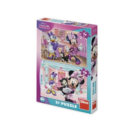 DINO Puzzle Minnie a Figaro 24+48 dílků
