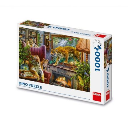 DINO Puzzle Z obrazu: Tygři 1000 dílků