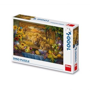 DINO Puzzle Z obrazu: Lvi 1000 dílků