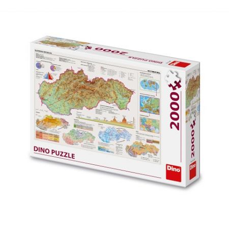 DINO Puzzle Mapa Slovenska 2000 dílků
